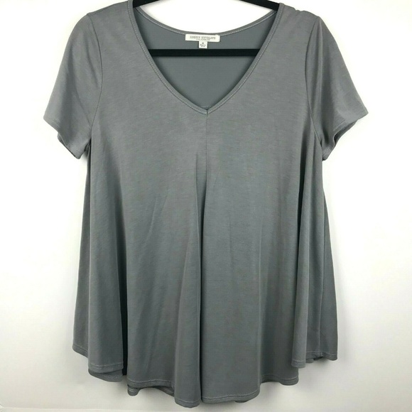 Green Envelope | Tops | Green Envelope Sz M Top Gray Stretch Swing ...